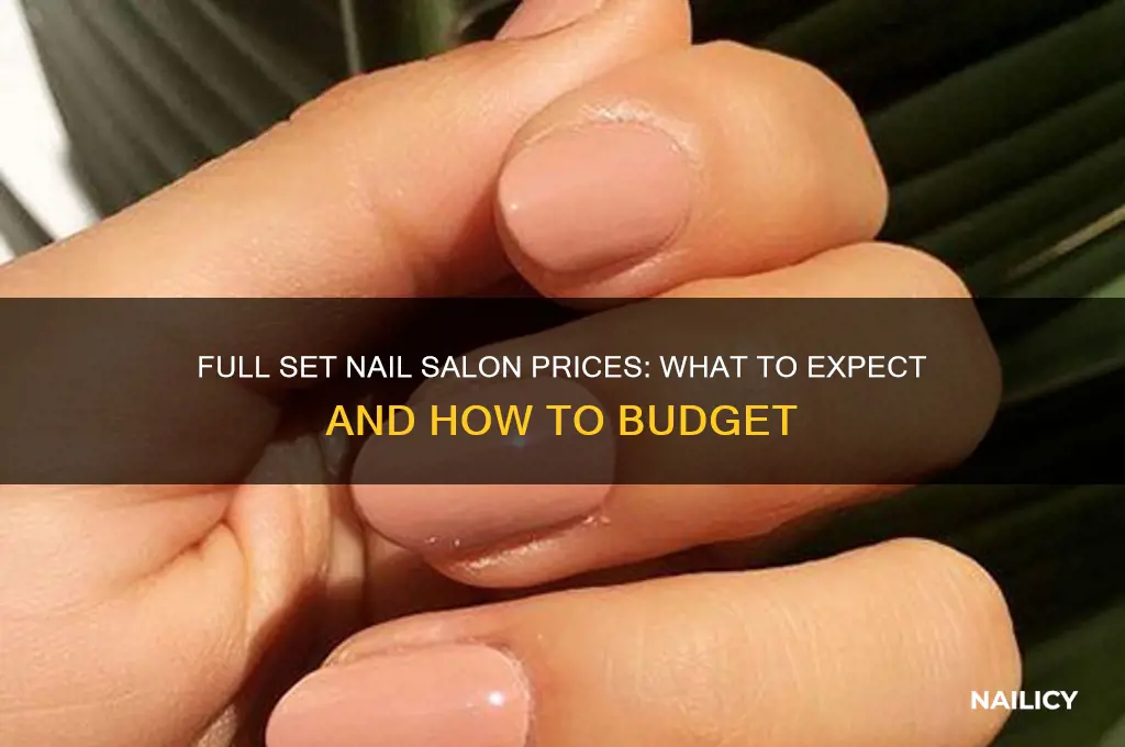 how much is a full set at a nail salon