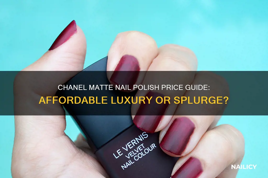 how much is chanel matte nail polish