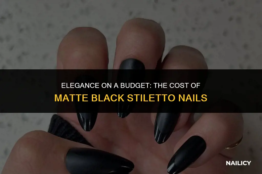 how much is it to get matte black stilleto nails