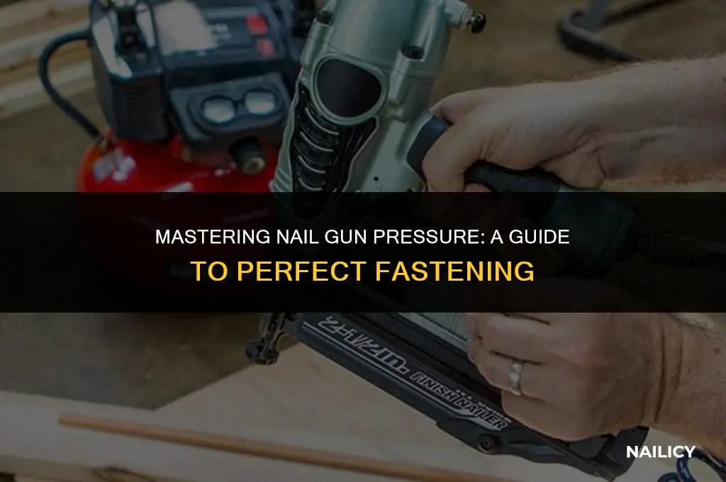 how much pressure should be used on a nail gun
