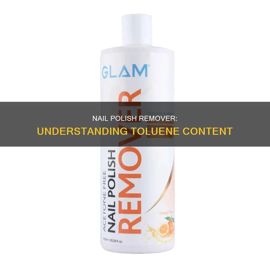 how much toluene is in nail polish remover