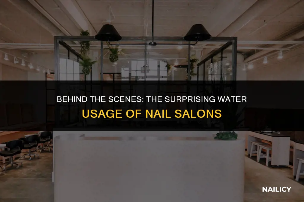 how much water does a nail salon use