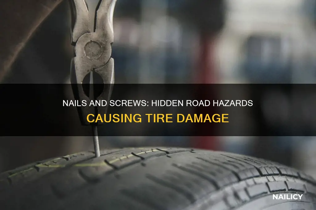 how nails screw damage tires
