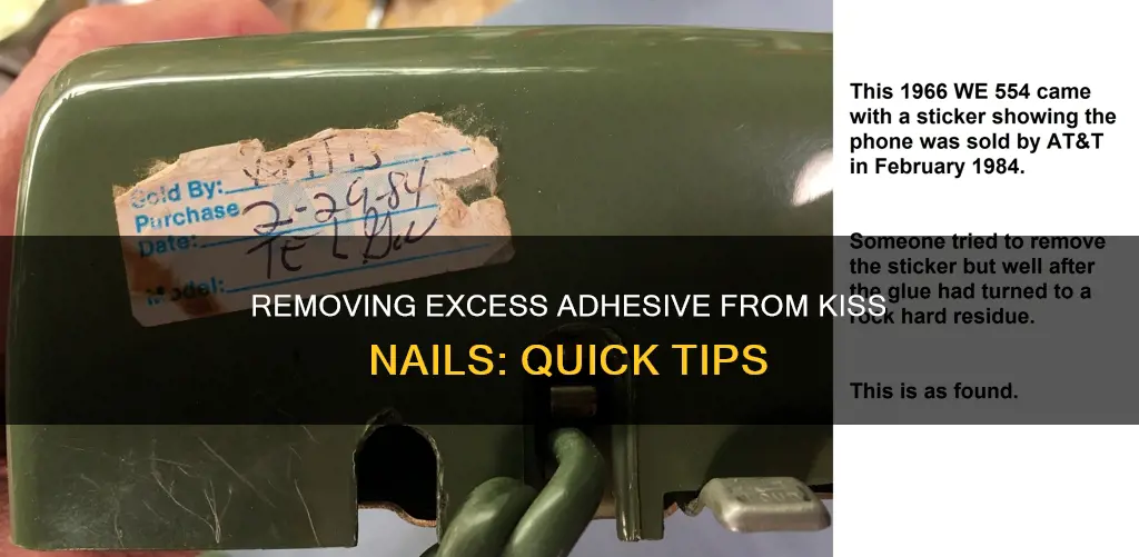 how o remove excess adhesive from kiss nails
