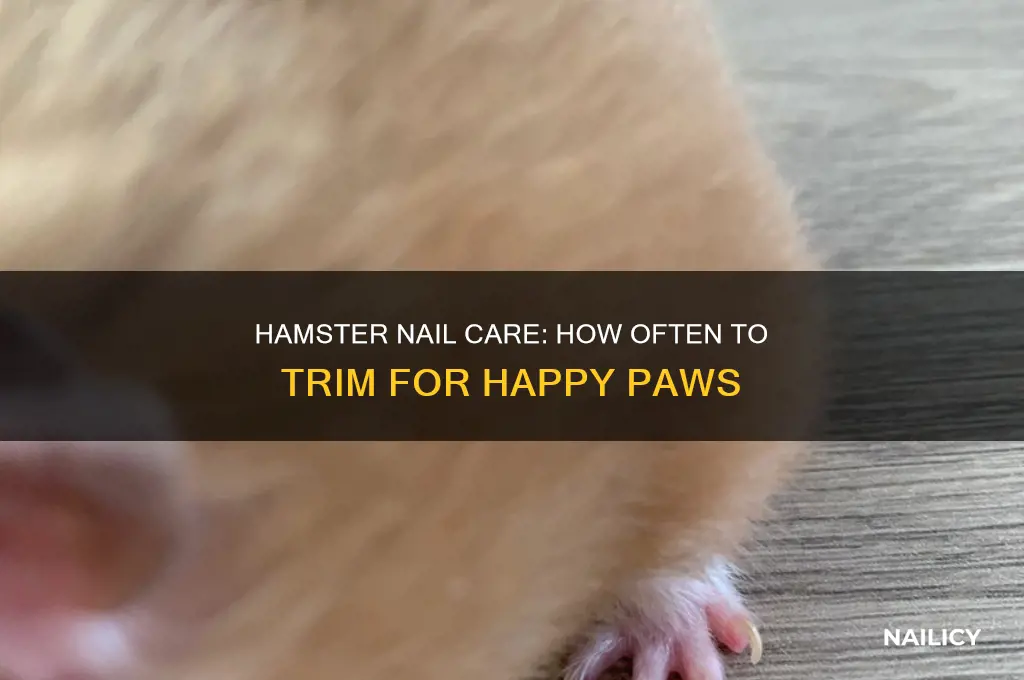 how often should i clip my hamsters nails