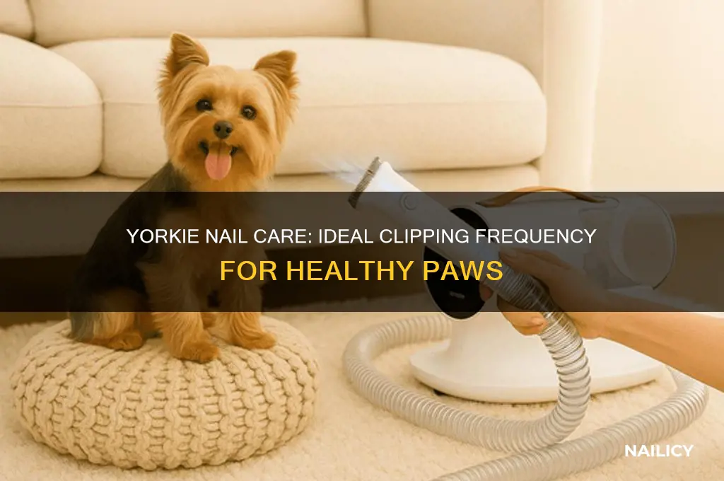how often should i clip my yorkies nails