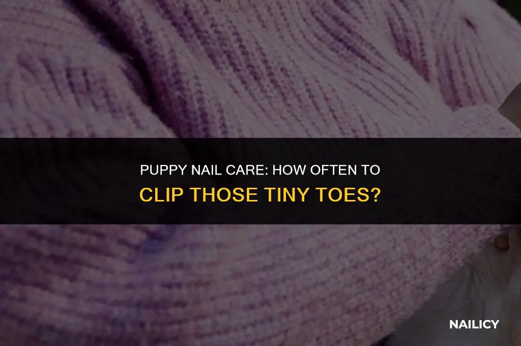 how often should puppies get their nails clipped