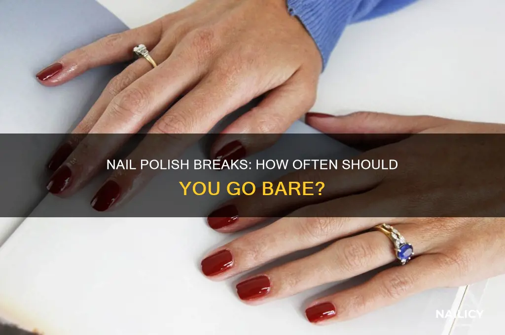 how often should you stop wearing nail polishes between polishing
