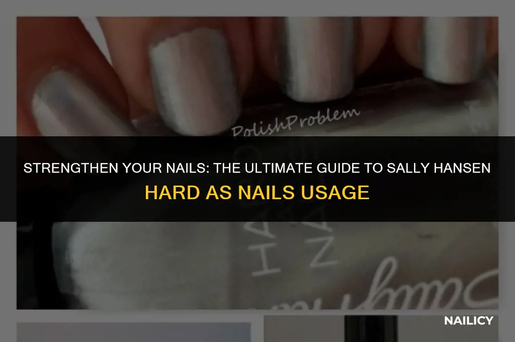 how often should you use sally hansen hard as nails