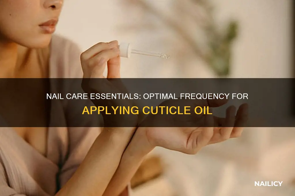 how often to put cuticle oil on nails