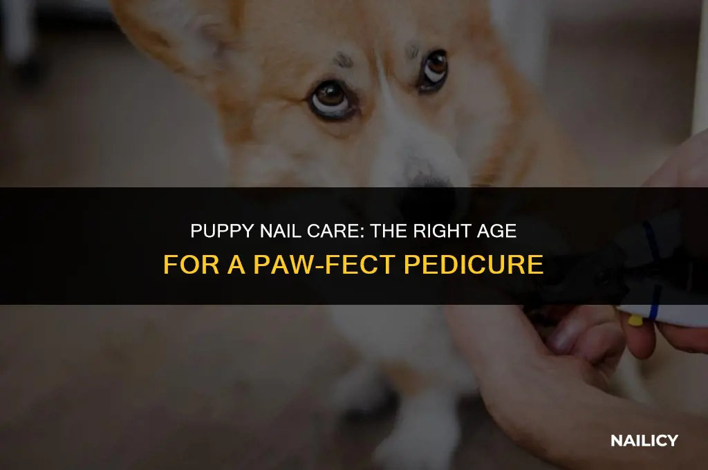 how old can puppy get nails done