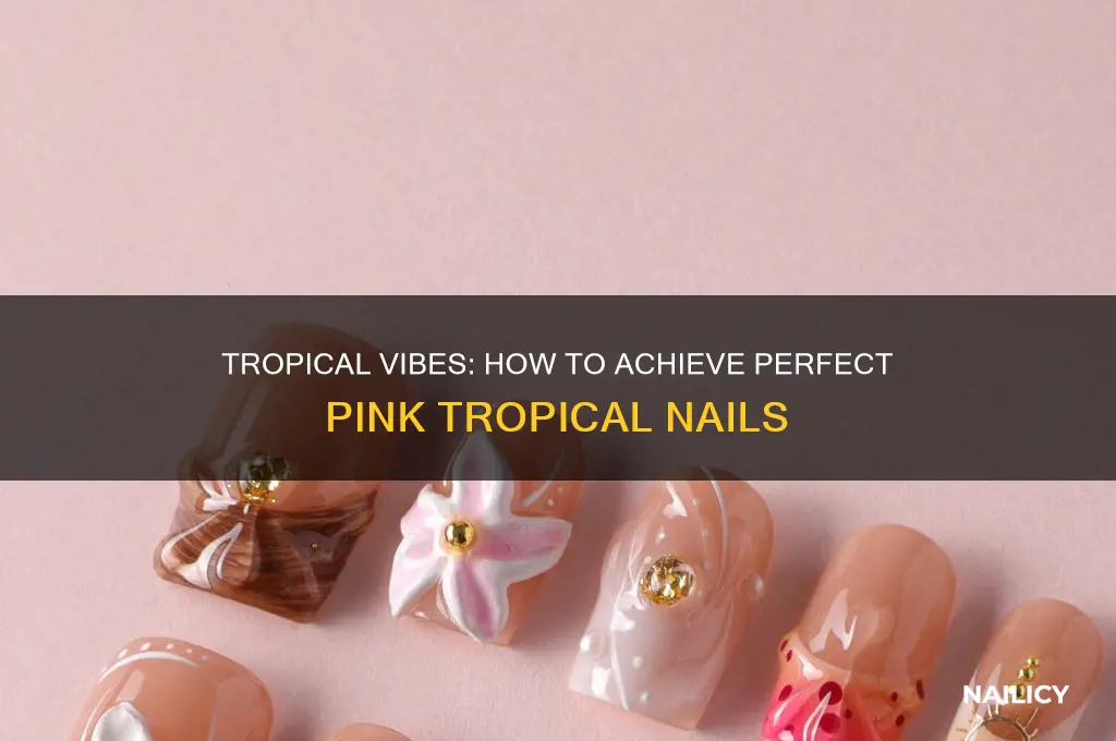 how pink tropical nails