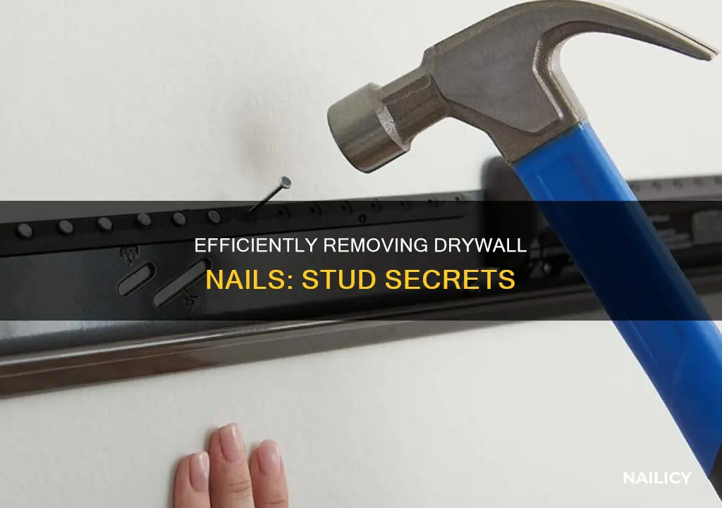 how remove drywall nails from studs