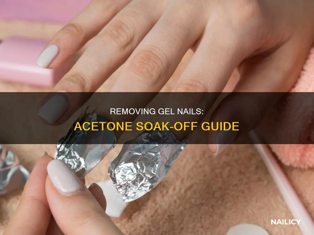 how remove gel nails with acetone