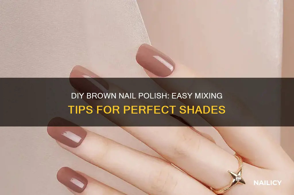how ro make brown nail polish