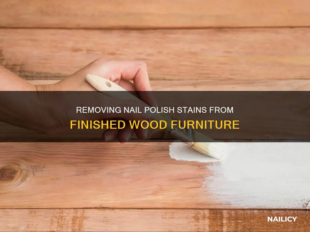 how ro remove finger nail polish from finished wood furniture