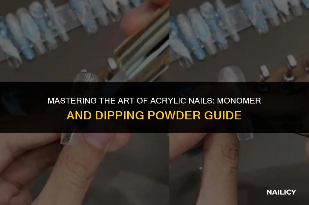 how ro use monomer and dipping powder to do nails