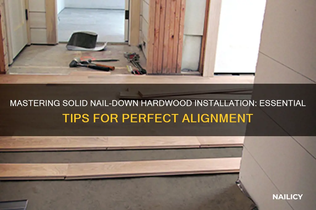 how should solid nail down hardwood be addlimated