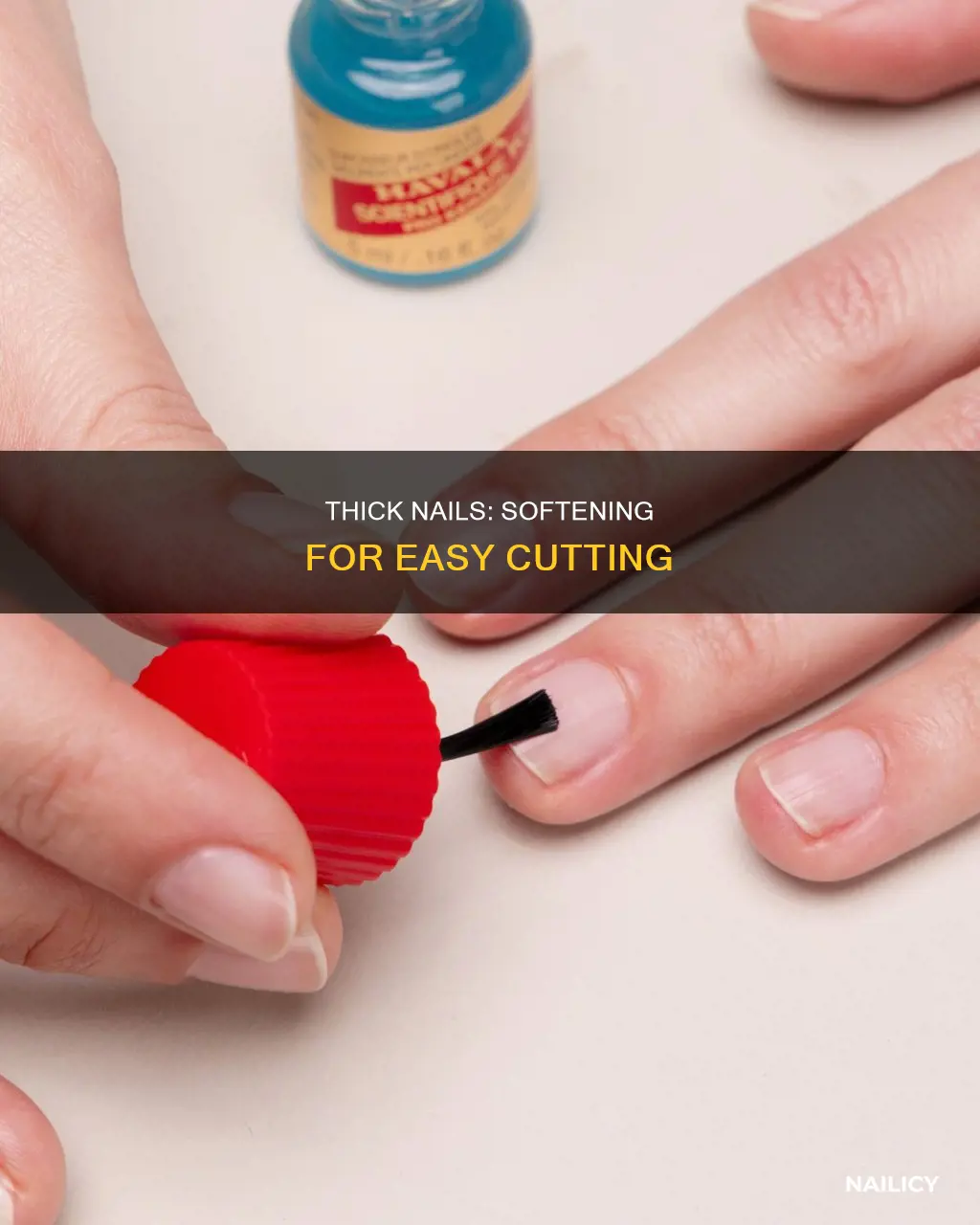 how soften up thick nails to cut them