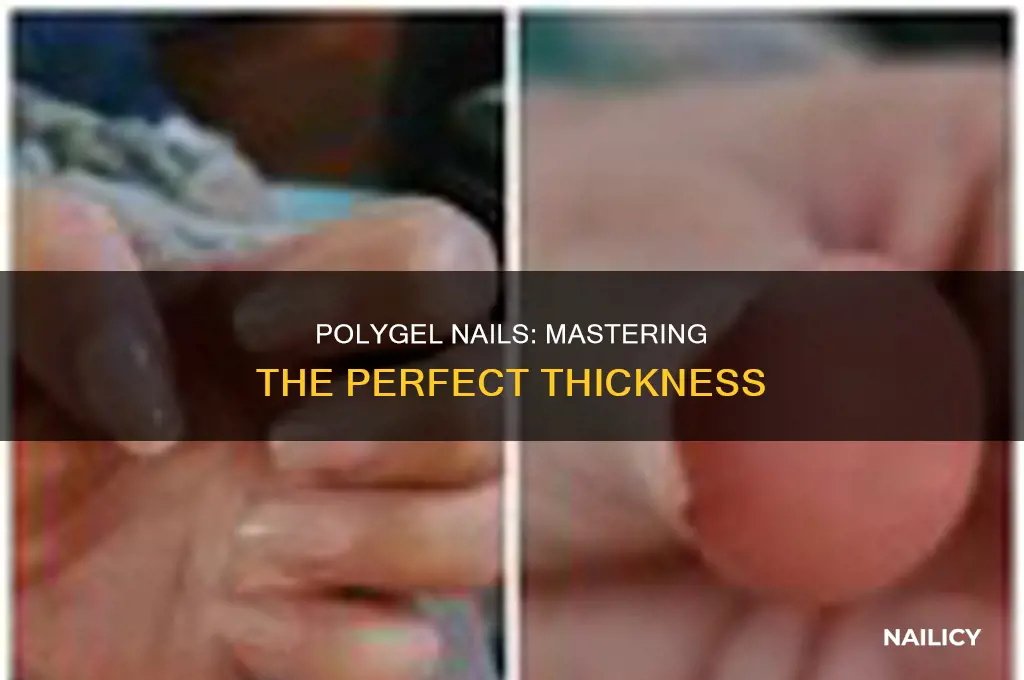 how thick to make polygel for nails