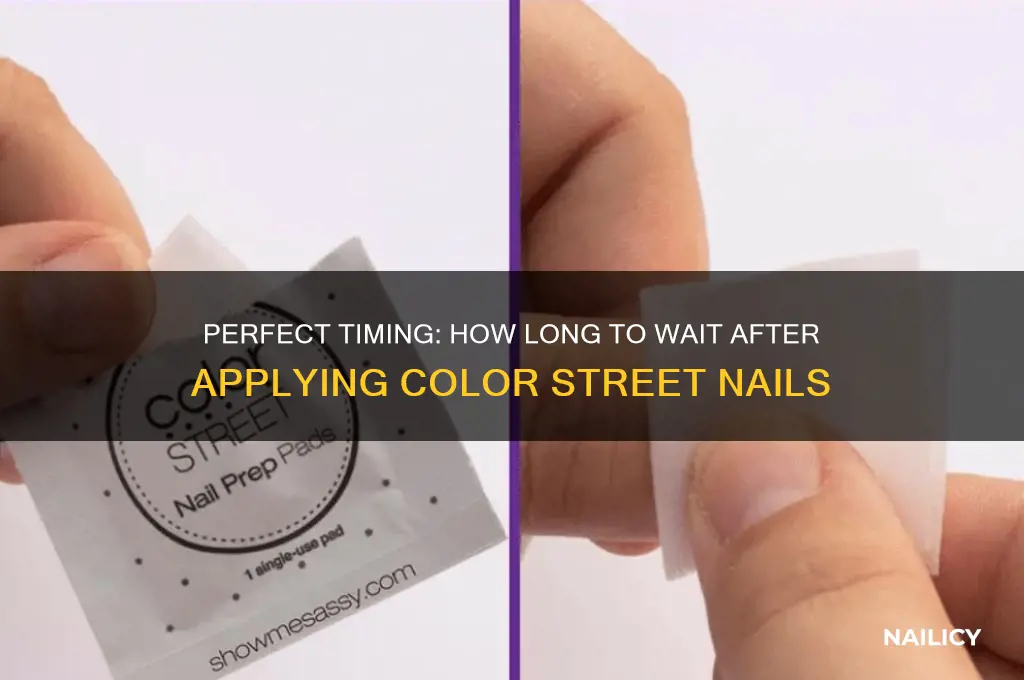 how tlong to wait after applying colorstreet nails