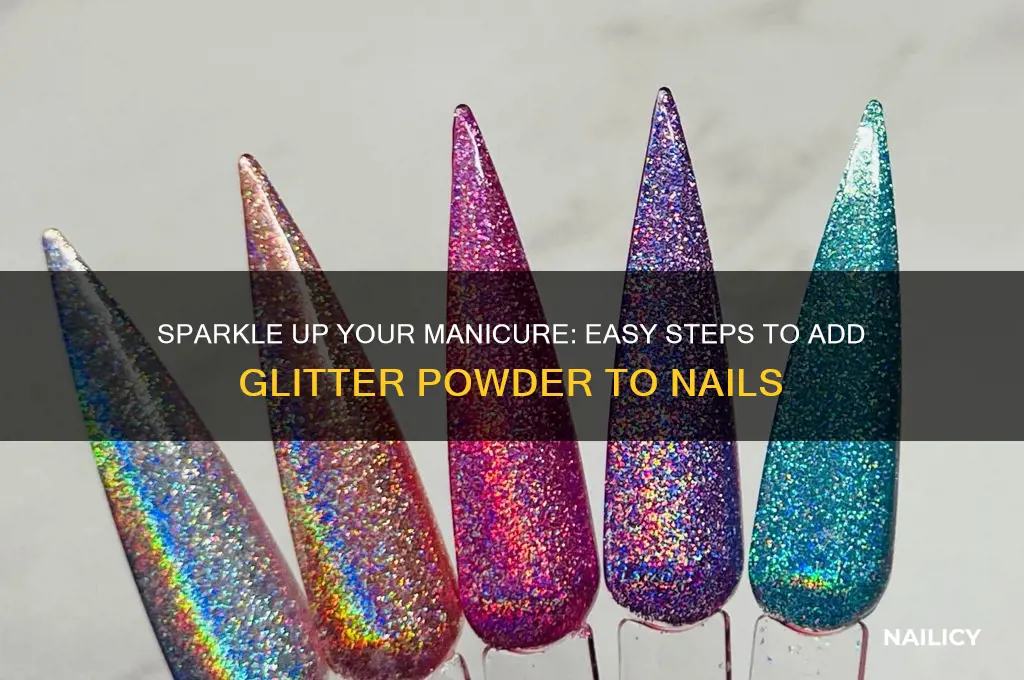 how to add glitter powder to nails