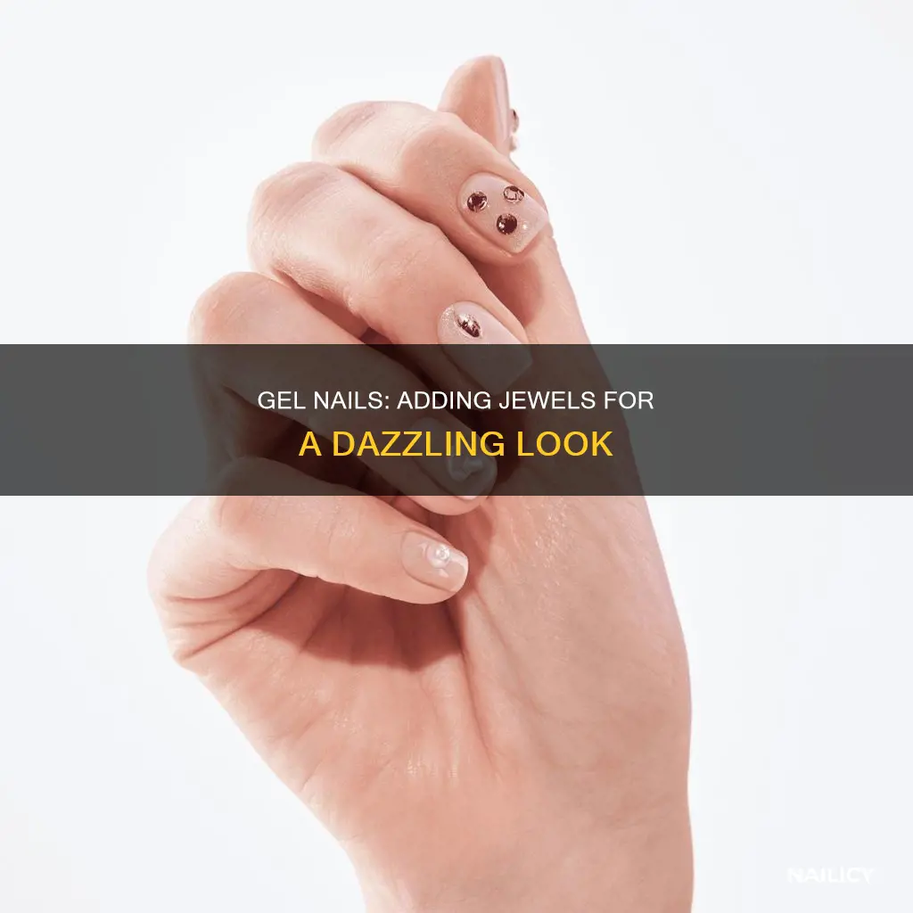 how to add jewels to gel nails