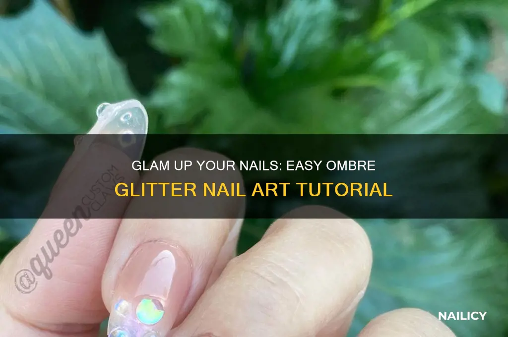 how to add ombre glitter to nails
