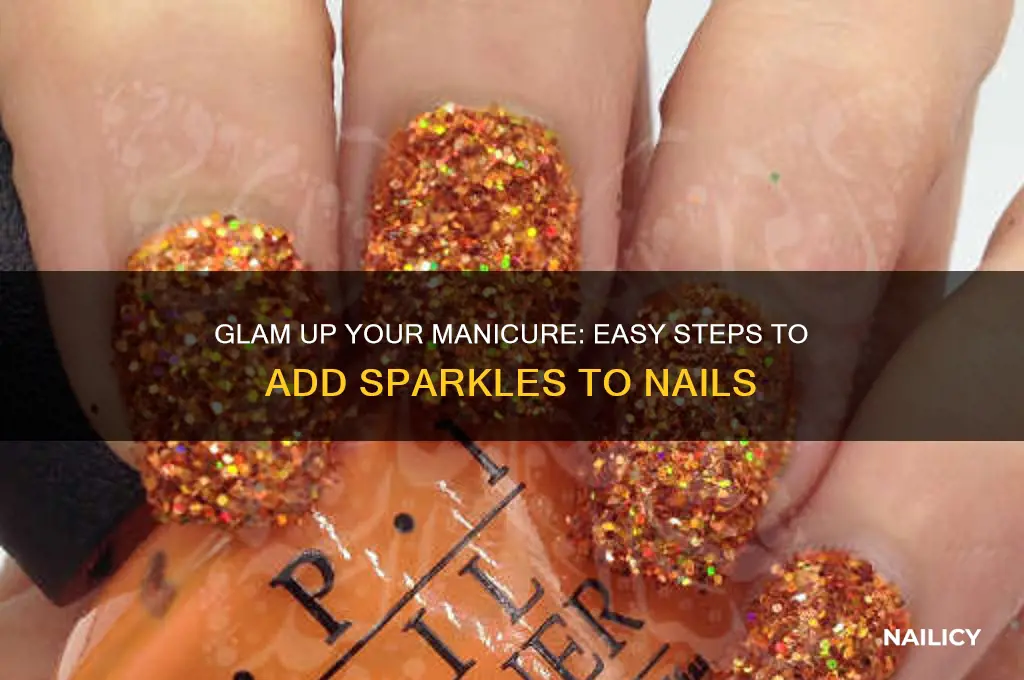 how to add sparkles on your nails
