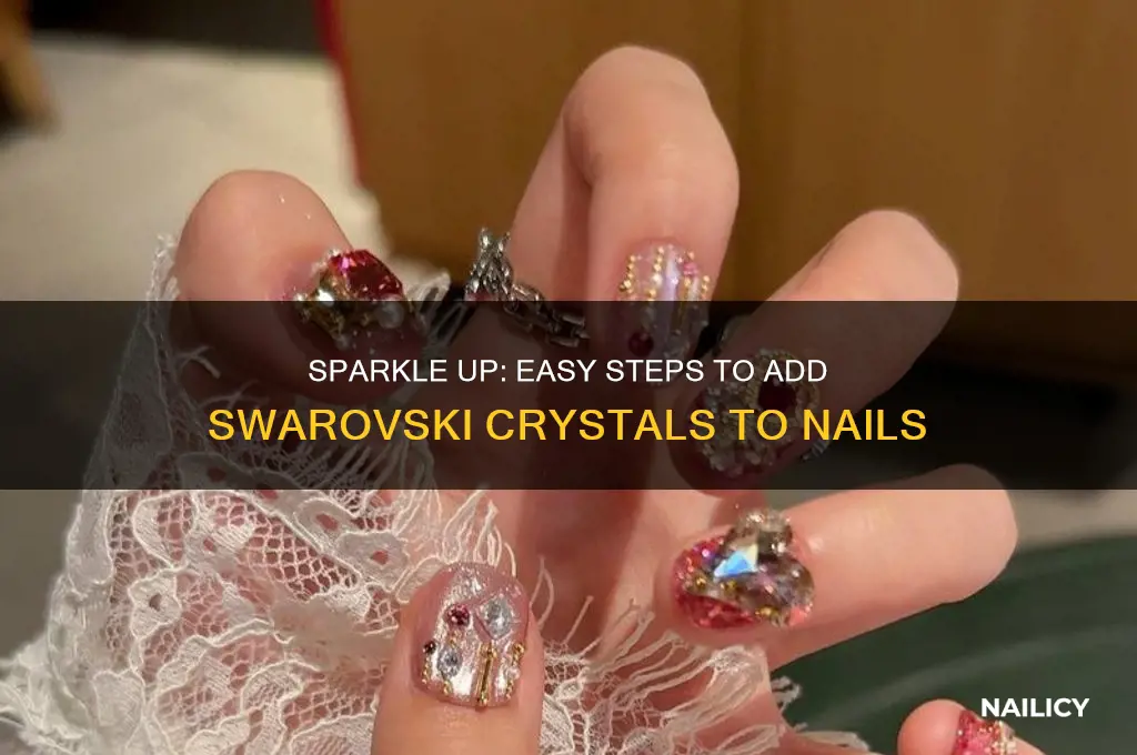 how to add swarovski crystals to nails