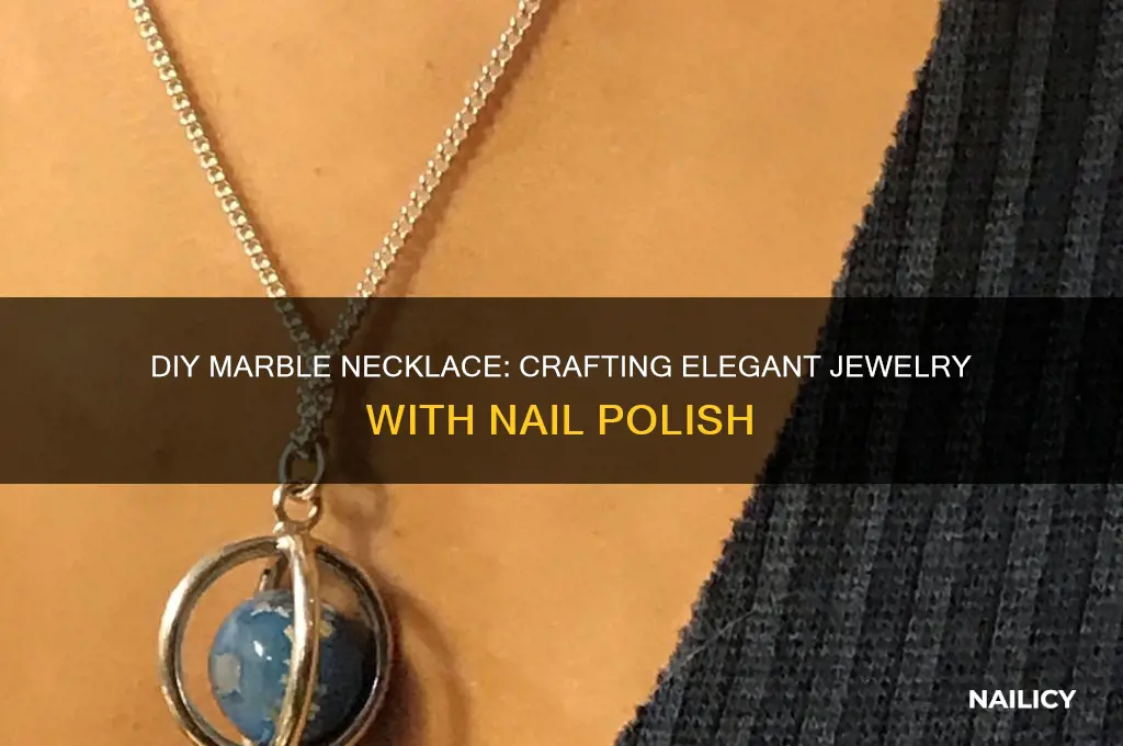 how to ake pretty marble necklace with nail polish