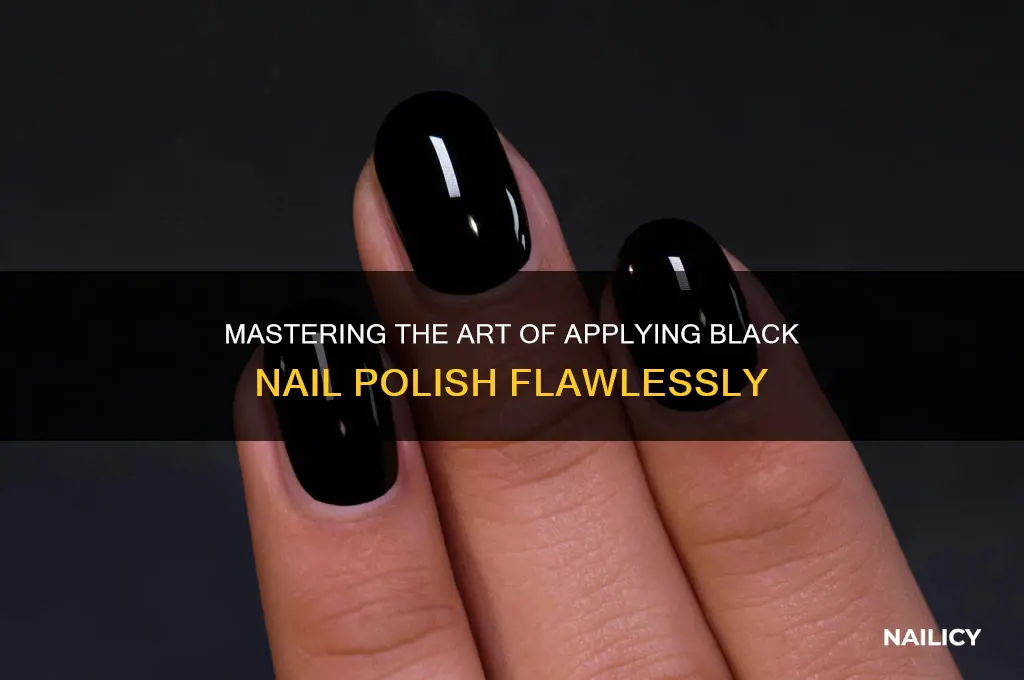 how to apply black nail polish