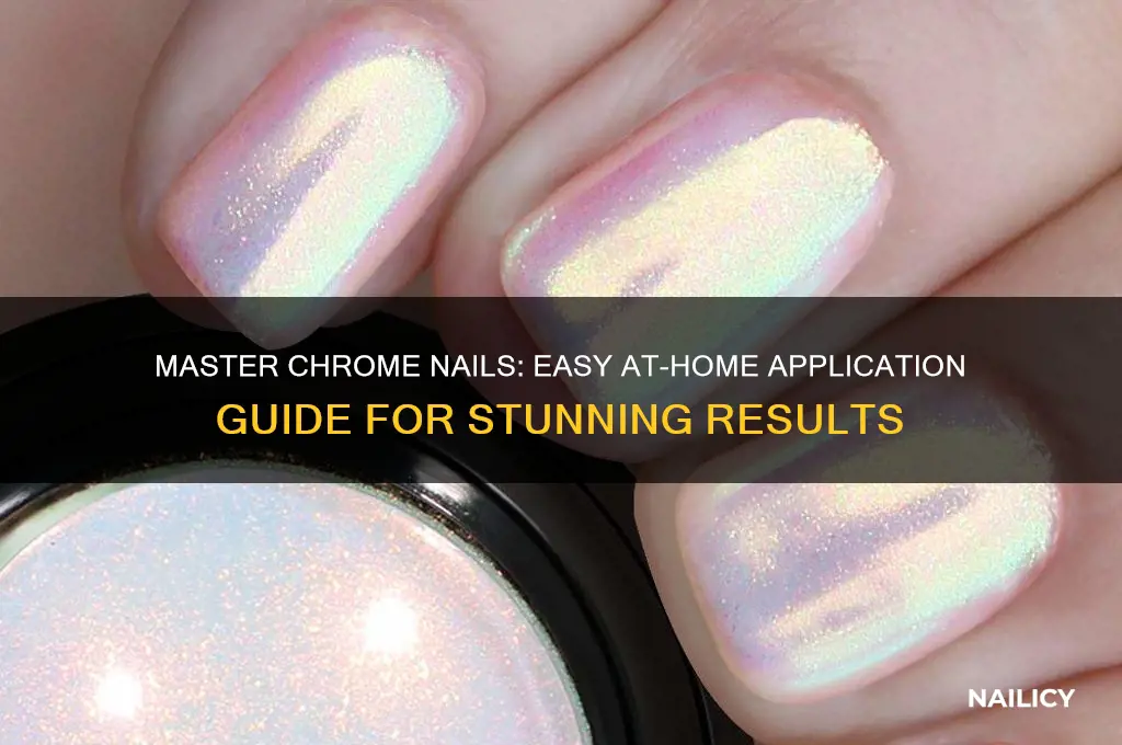 how to apply chrome nail powder at home