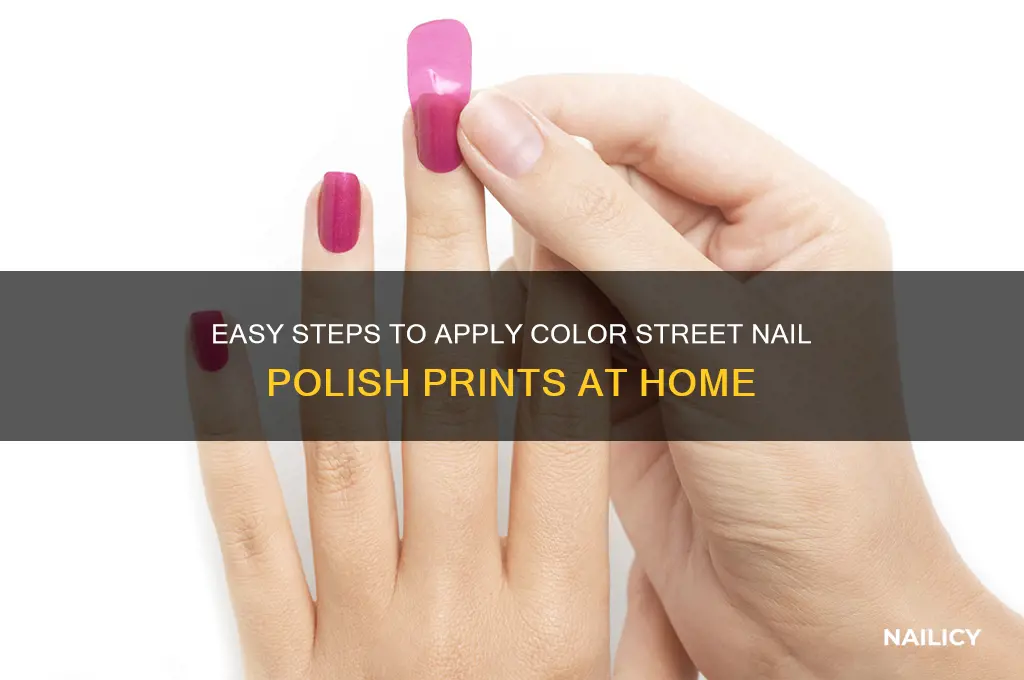how to apply color street nail polish print off