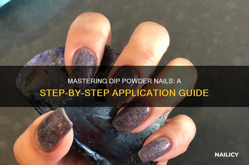 how to apply dip powder nail polish