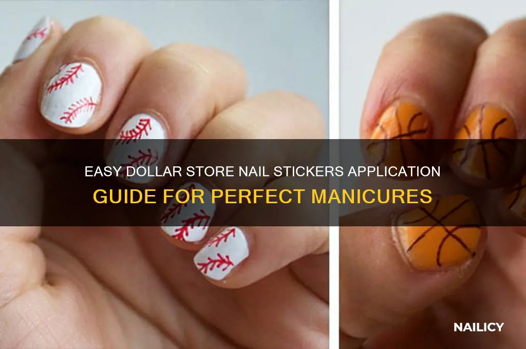 how to apply dollar store nail stickers