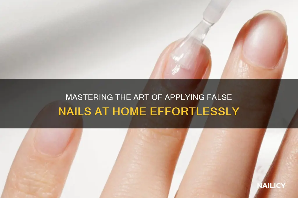 how to apply false nails at home