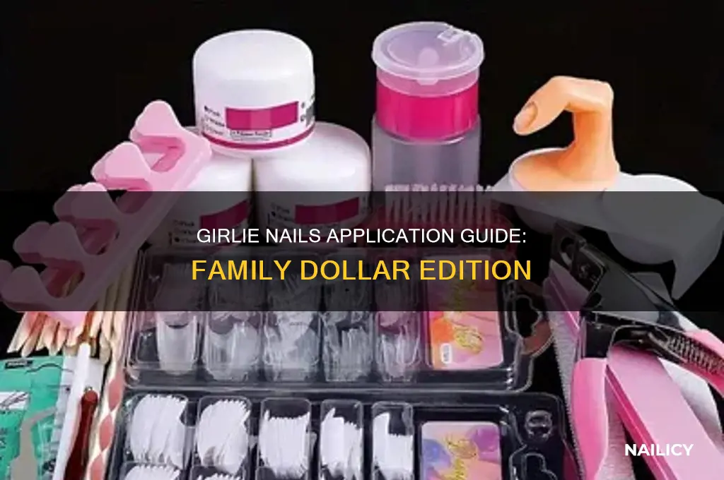 how to apply family dollar girlie nails