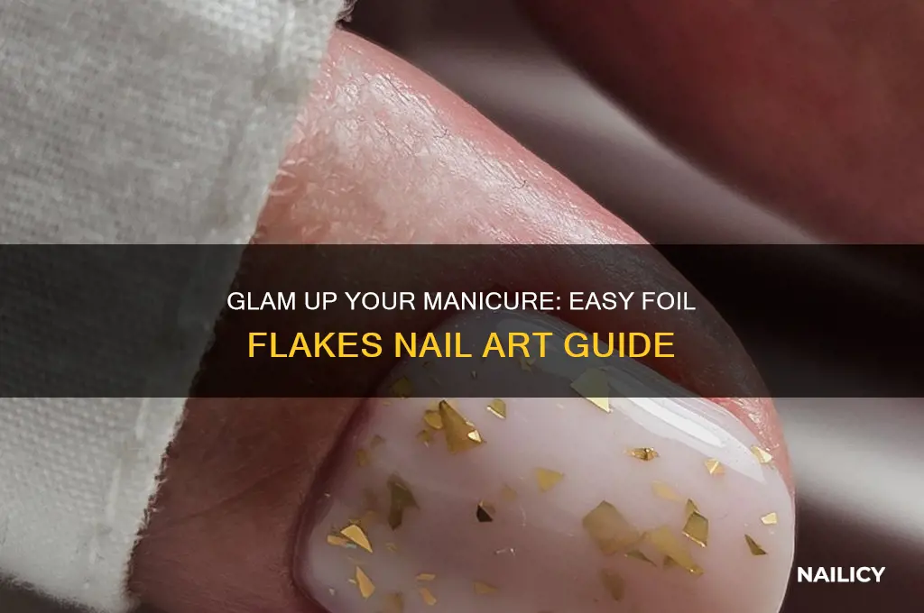 how to apply foil flakes to nails