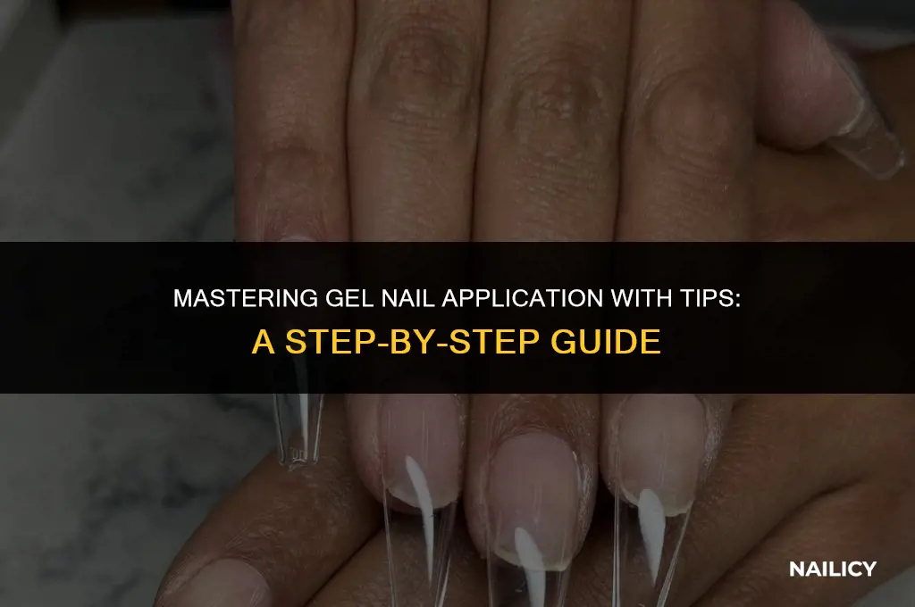 how to apply gel nails using tips