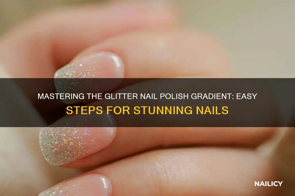 how to apply glitter nail polish gradient