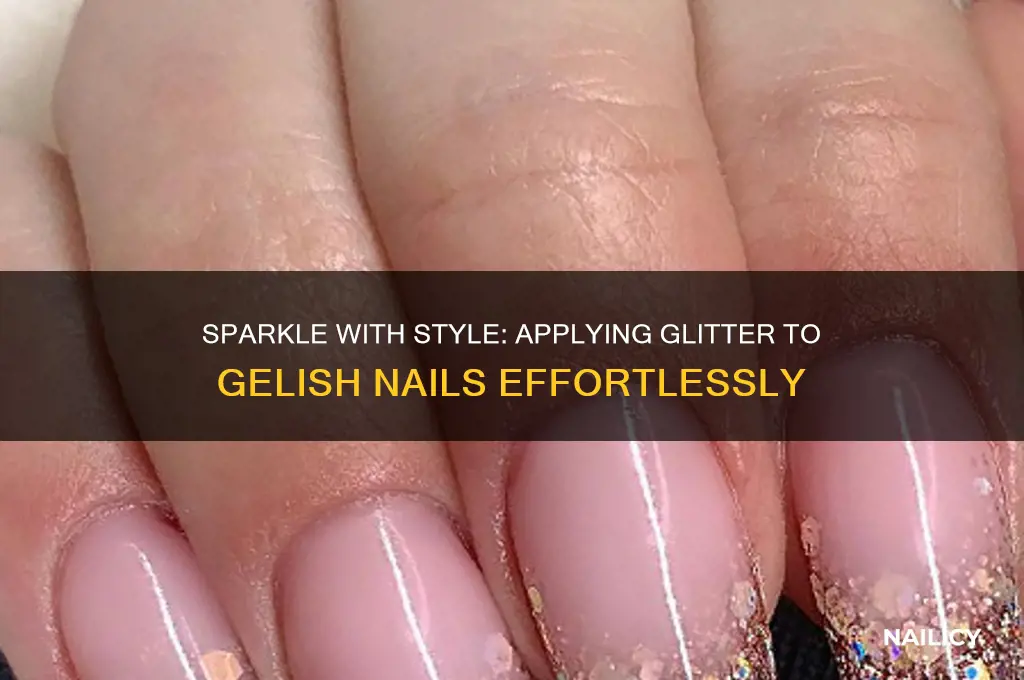 how to apply glitter to gelish nails