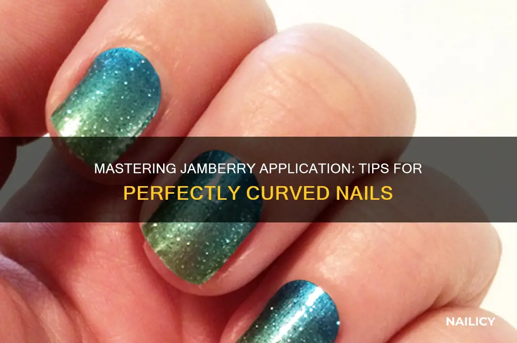 how to apply jamberry to curved nails