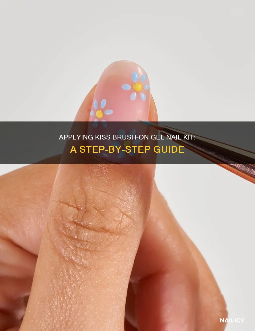 how to apply kiss brush on gel nail kit