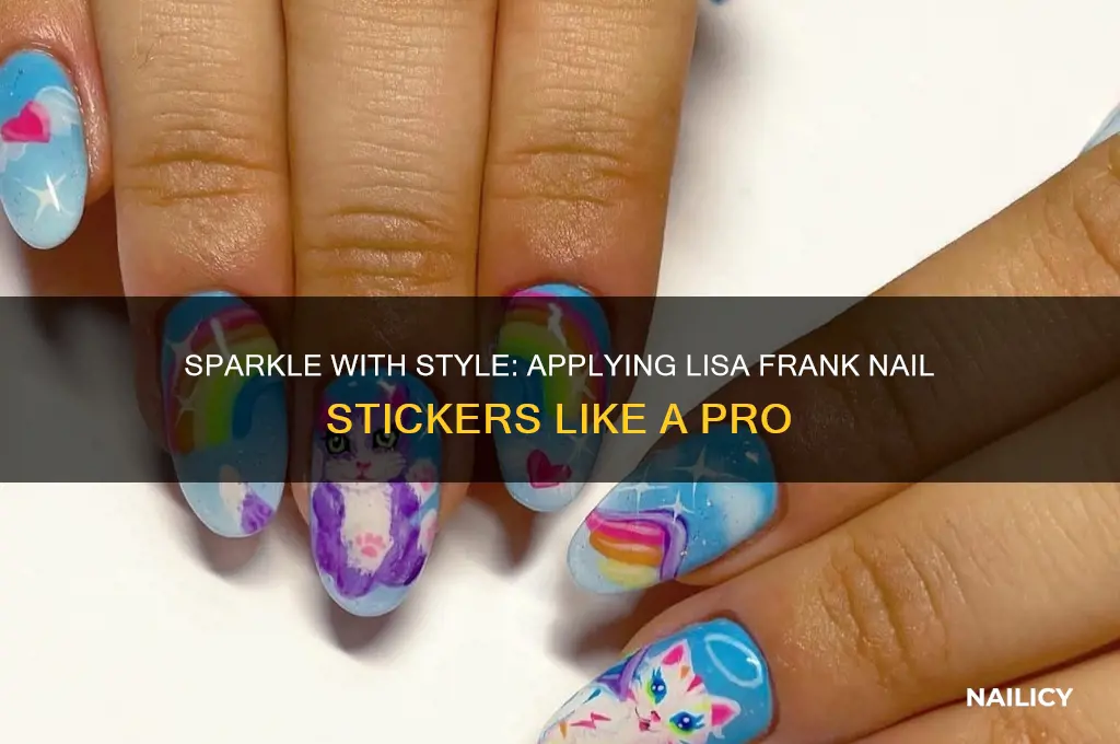 how to apply lisa frank nail stickers