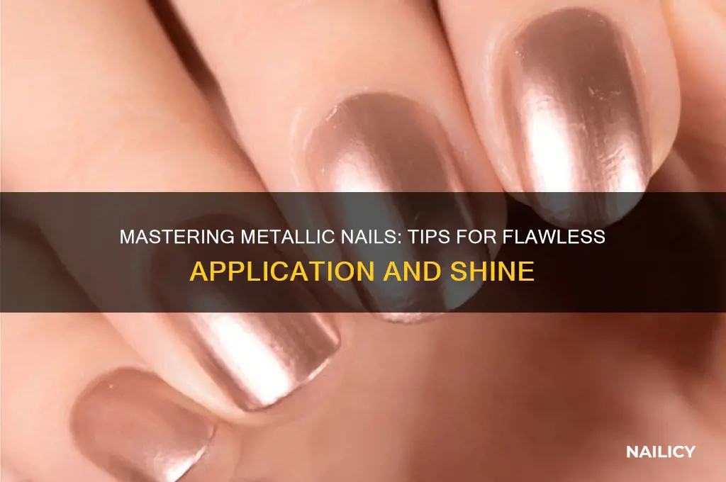 how to apply metallic nail polish