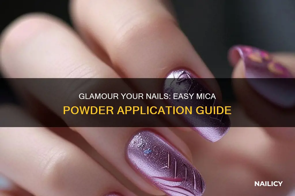 how to apply mica powder to nails