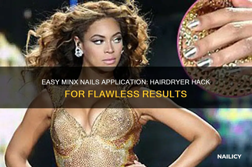 how to apply minx nails with hairdryer