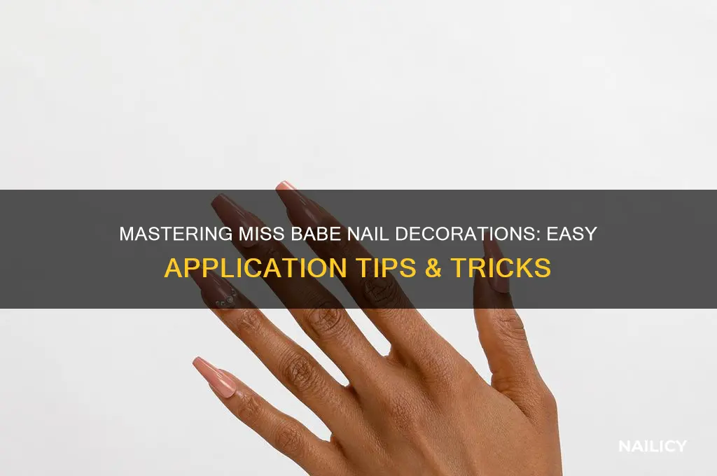 how to apply miss babe nail decorations