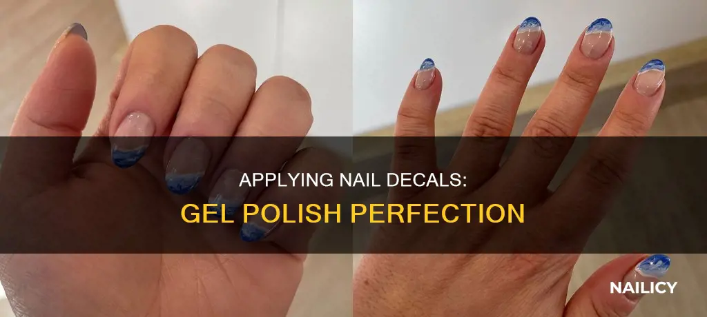 how to apply nail decals to gel polish